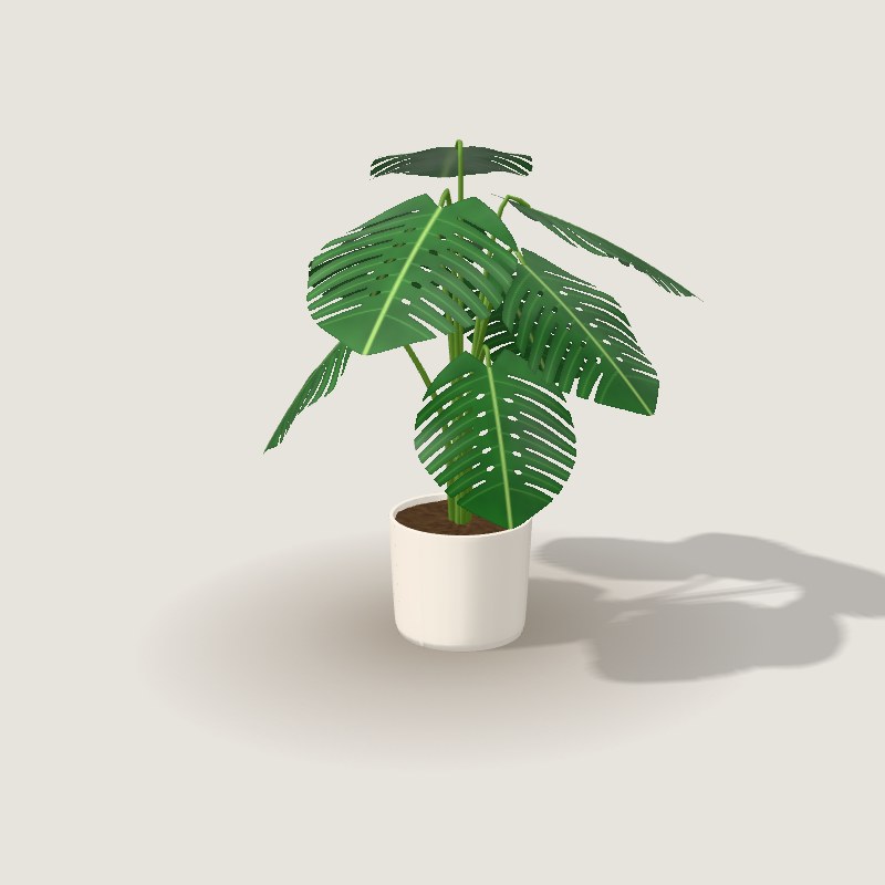 Faux Monstera Plant